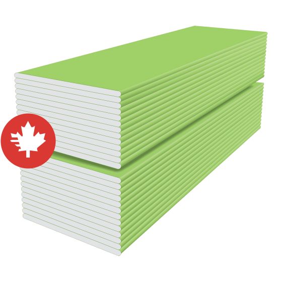 Panneau Sheetrock de revêtement de paroi de puits, fibre de verre, 1" x 2' x 8'