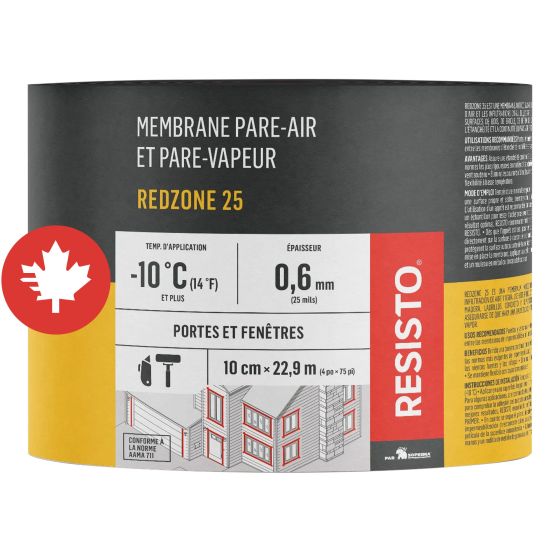RED ZONE 25 membrane - Red - 4" x 75'