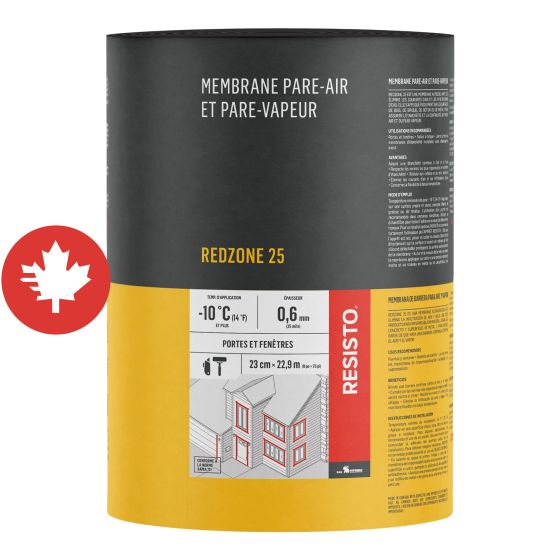 Membrane d'étanchéité RED ZONE 25, rouge, 9" x 75'