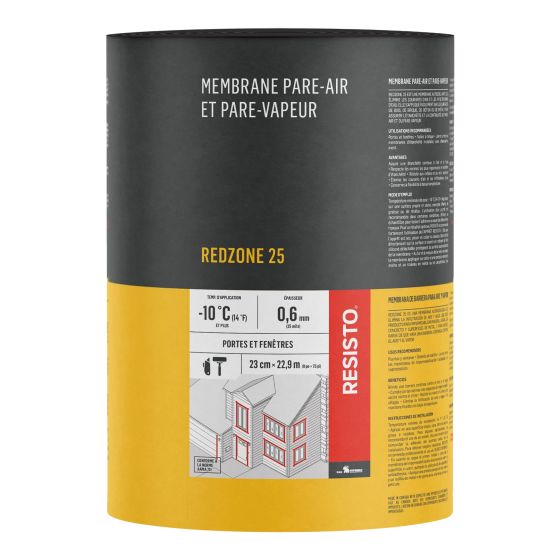 Membrane d'étanchéité RED ZONE 25, rouge, 9" x 75'