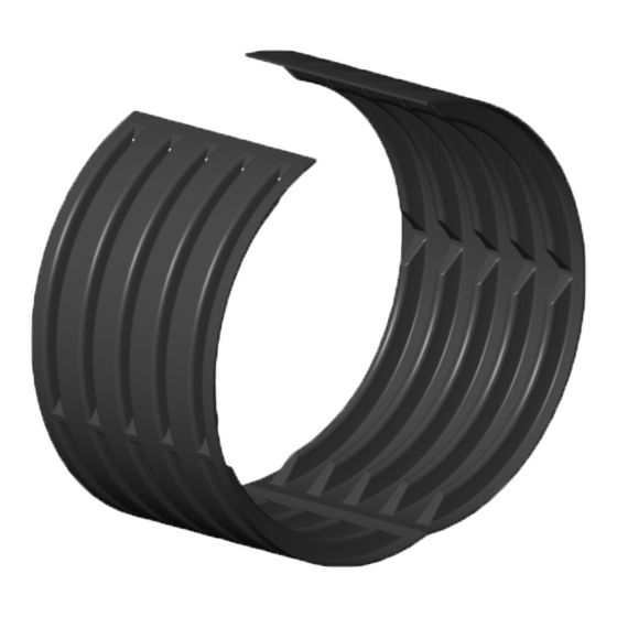 Manchon pour ponceau, 375 mm, fendu, noir