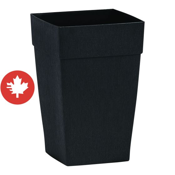 Self-Watering Harmony Tall Planter - 16" x 14" x 16" - Black