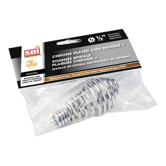 Poignée spirale, chrome, 1/2"