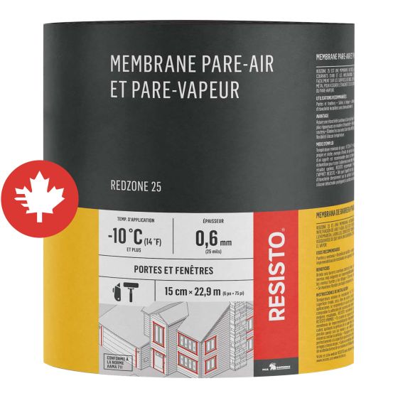 Membrane d'étanchéité RED ZONE 25, rouge, 6" x 75'