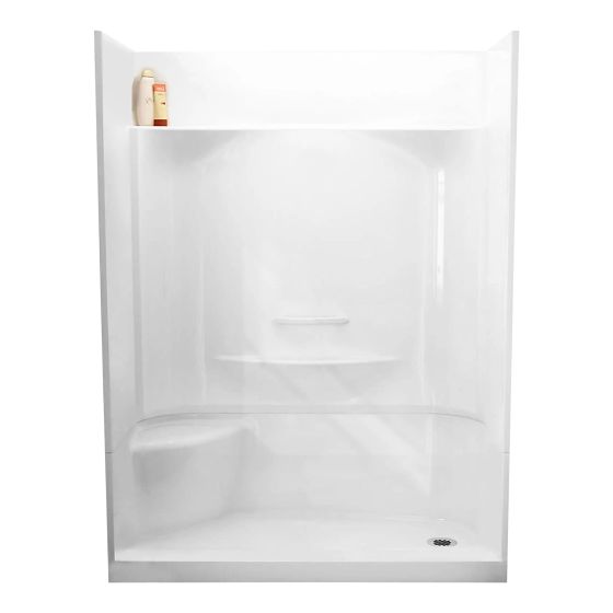 Essence Shower - 59 3/4″ x 30" - Acrylic - White - Right Drain
