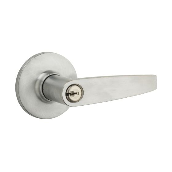 Poignée bec-de-cane Winston, chrome brossé, entrée