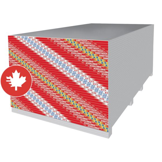 Panneau de gypse Sheetrock régulier, 3/8" x 4' x 8'