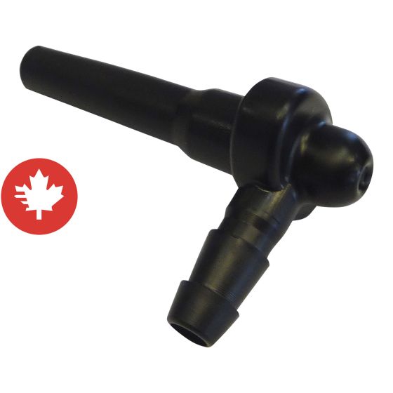 Maxflow Spout with Barbs - 5/16" - Black