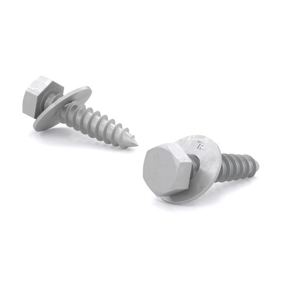 Hex Head Bolts with Washer - Hot-Dip Galvanized Steel - 3 1/2" - 3/Pkg