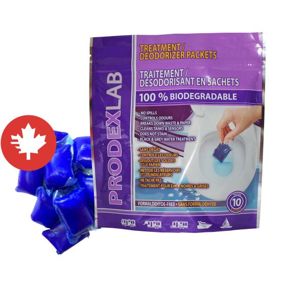 Déodorisant en sachets pour toilettes, 100% biodégradable, 10/pqt