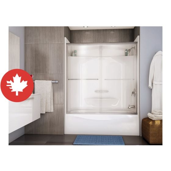 Essence Tub Shower - 60" x 30" - Acrylic - White - Left Drain