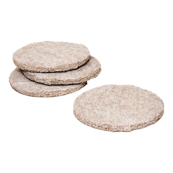PRO-TEC Self-Adhesive Round Medium Felt Pads - Beige - 1 7/8" - 4/Pkg