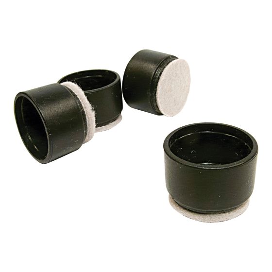 FUSION FELTAC Plastic Tips - Black - 1" - 4/Pkg