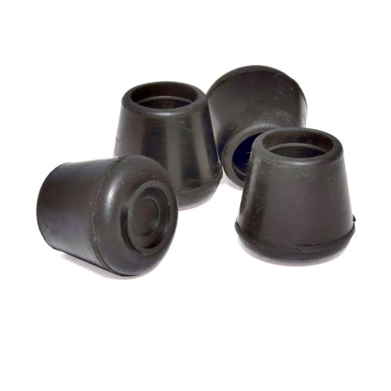 Rubber leg tip - Black - 3/4" - 4/Pkg