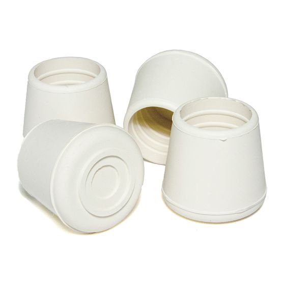 Rubber leg tip - White - 1" - 4/Pkg