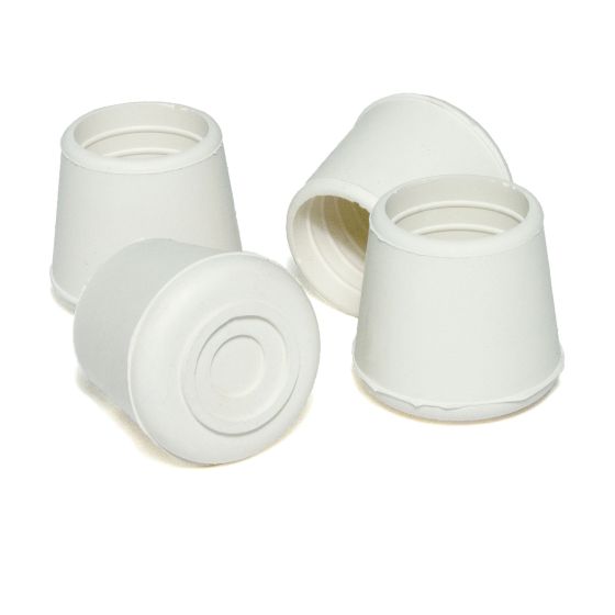 Rubber leg tip - White - 7/8" - 4/Pkg