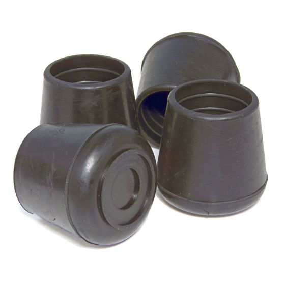 Rubber leg tip - Black - 1 1/4" - 4/Pkg