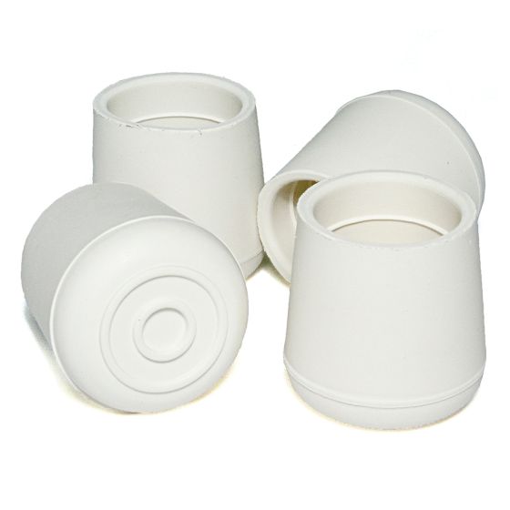 Rubber leg tip - White - 1 1/4" - 4/Pkg