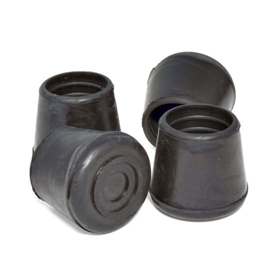 Rubber leg tip - Black - 1" - 4/Pkg