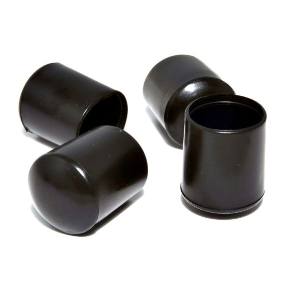 Vinyl leg tip - Black - 1" - 4/Pkg