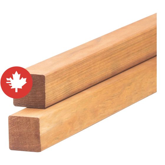 Bois traité, brun, 2'' x 2'' x 8'