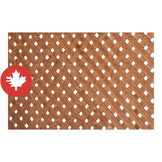Brown Treated Wood Super Privacy Lattice - 4' x 8'