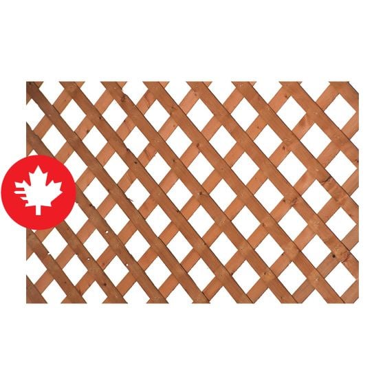 Treillis régulier en bois traité brun, 4' x 8'