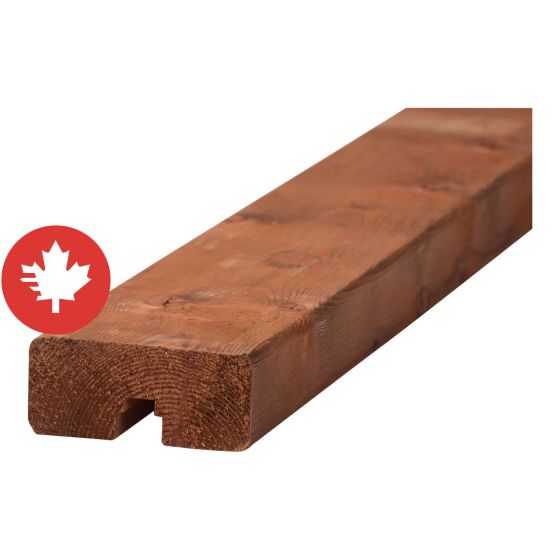 Moulure du dessus en bois traité brun, 2" x 4" x 8'