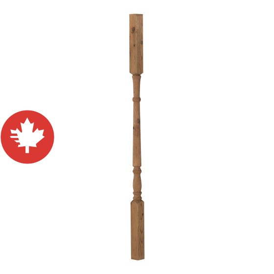 Brown Treated Wood Baluster - 1 1/2" x 1 1/2" x 36"