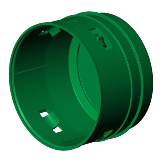 Exterior End Cap with Clip - 4" - Green