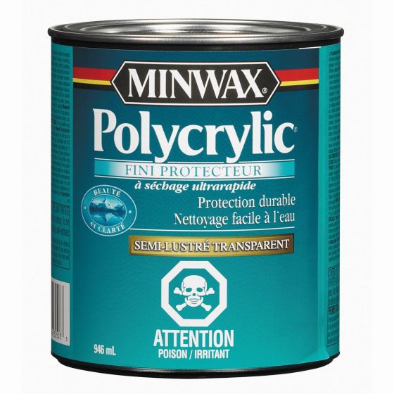 Vernis polycrylic, semi-lustré, 946 ml