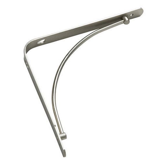 Decorative Shelf Bracket - Brushed nickel - 20 mm x 8"