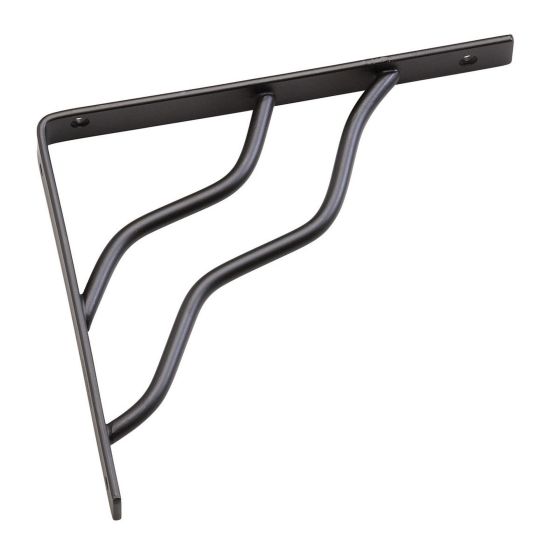 Decorative Shelf Bracket - Black - 20 mm x 8"