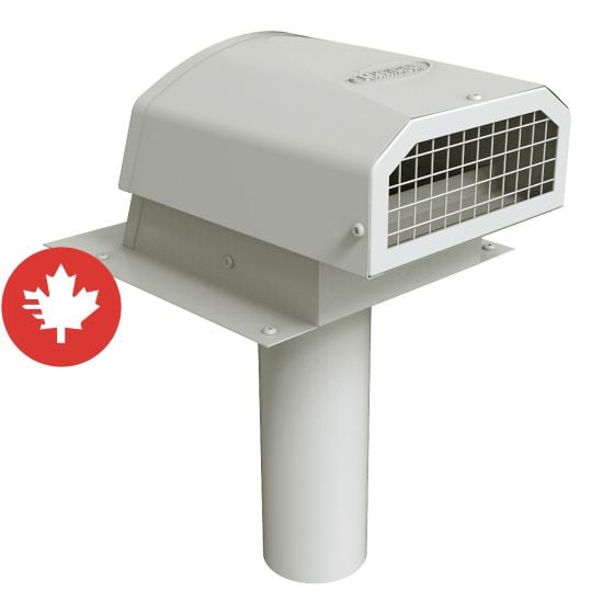 Clapet d'évacuation mural VMAX-AF, 3", blanc