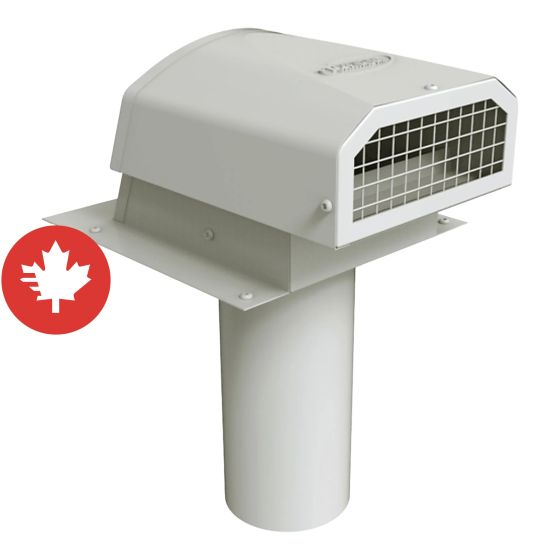 Clapet d'évacuation mural VMAX-AF, 4", blanc