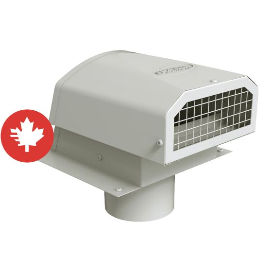 Clapet court d'évacuation mural VMAX-AF, 4", blanc