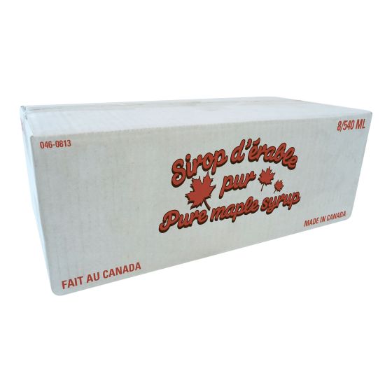 Lithographed box for maple syrop cans