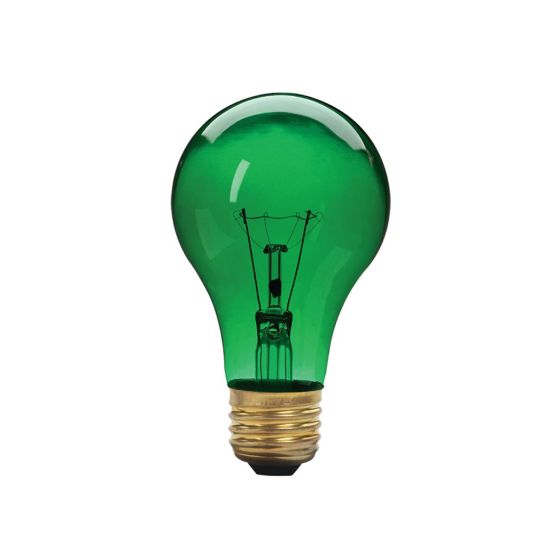 Party Bulb - Incandescent - A19 - 60 W - Green