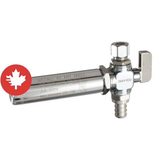 Water hammer supply stop valve