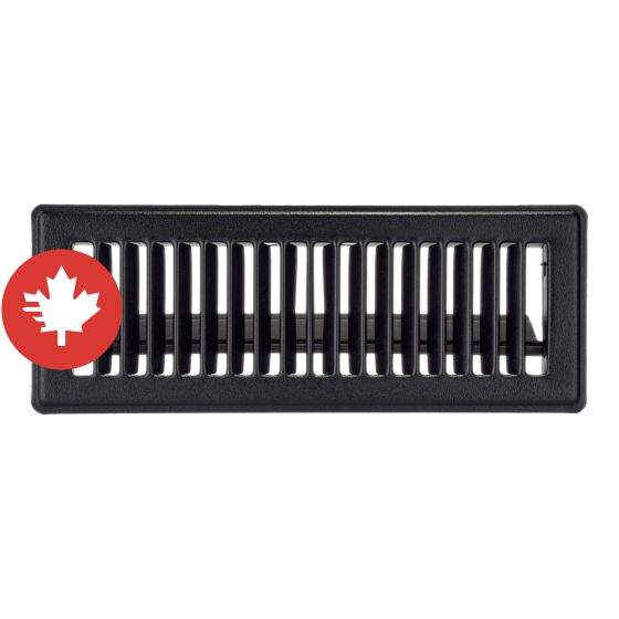Floor Register - Black - 4" x 10"