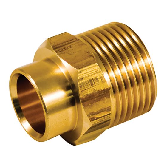 Adaptateur mâle sans plomb, 1/2" x 3/4"