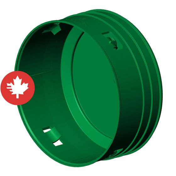 Bouchon extérieur à clip, 6", vert