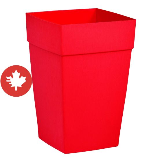 Self-Watering Harmony Tall Planter - 16" x 24 1/4" x 16" - Red