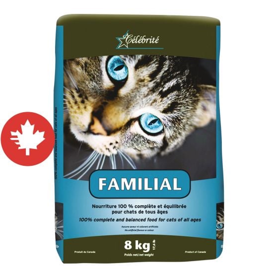 Nourriture pour chat familial, 8 kg