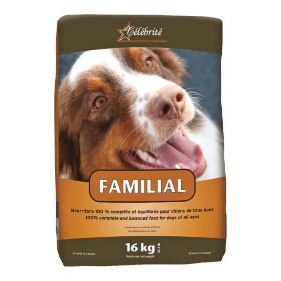 Nourriture 100 % complète et équilibrée pour chiens de tous âges, FAMILIAL, 16 kg