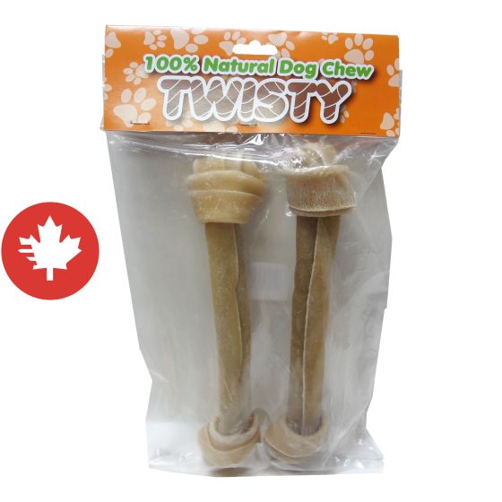 Os de cuir brut, naturel, 9,5", 2/pqt