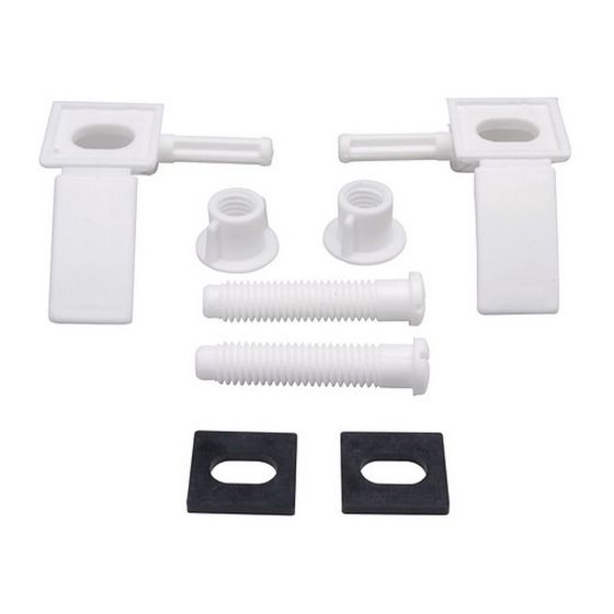 Toilet seat hinge kit