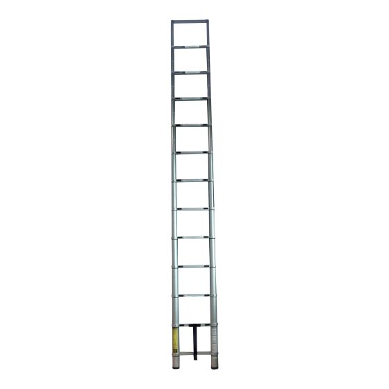 Telescopic ladder in aerospace-grade aluminum, 32" to 12.5'