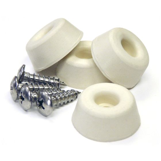 Screw-on bumper - 25 mm x 10.6 mm - 4/Pkg