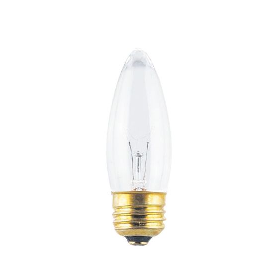 Ampoule incandescente, B11, chandelier, blanc doux, 60 W, 2/pqt